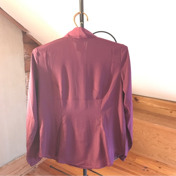 Soft Surroundings Maroon Long Sleeve Button Down Blouse, NWT, S - Picture 10 of 11